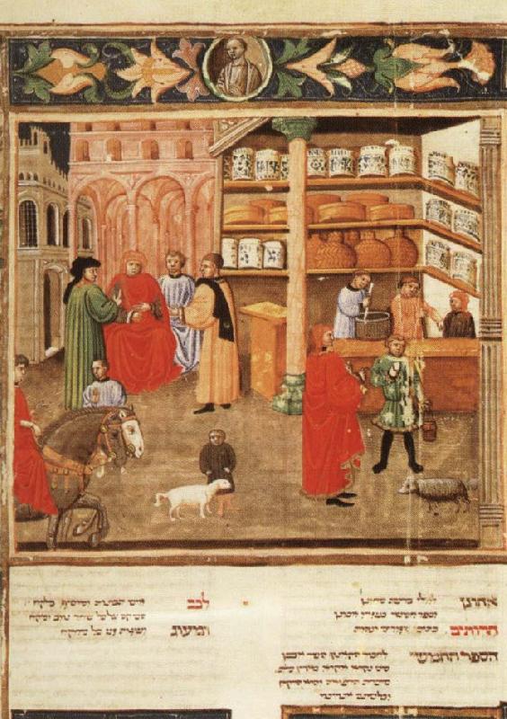 Scene of Pharmacy,from Avicenna's Canon of Medicine, unknow artist